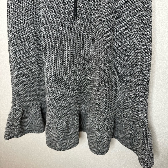 Loft Gray Business Formfitting Ruffle Bottom Dress - - Picture 7 of 10